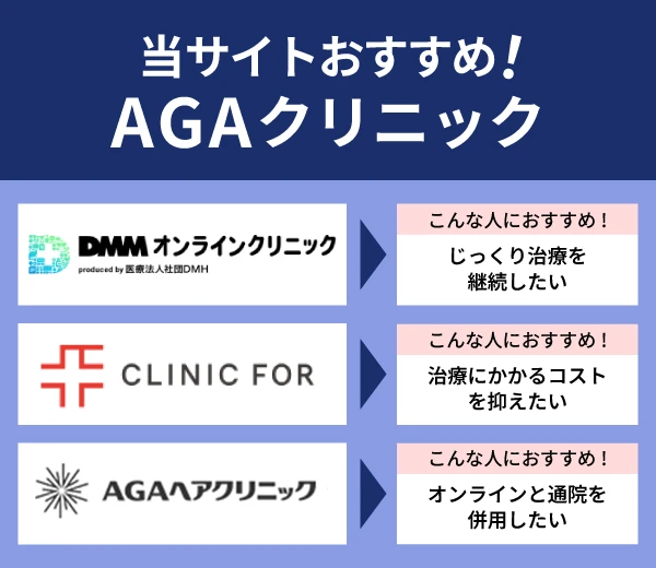 AGA治療オンライン診療でおすすめクリニック